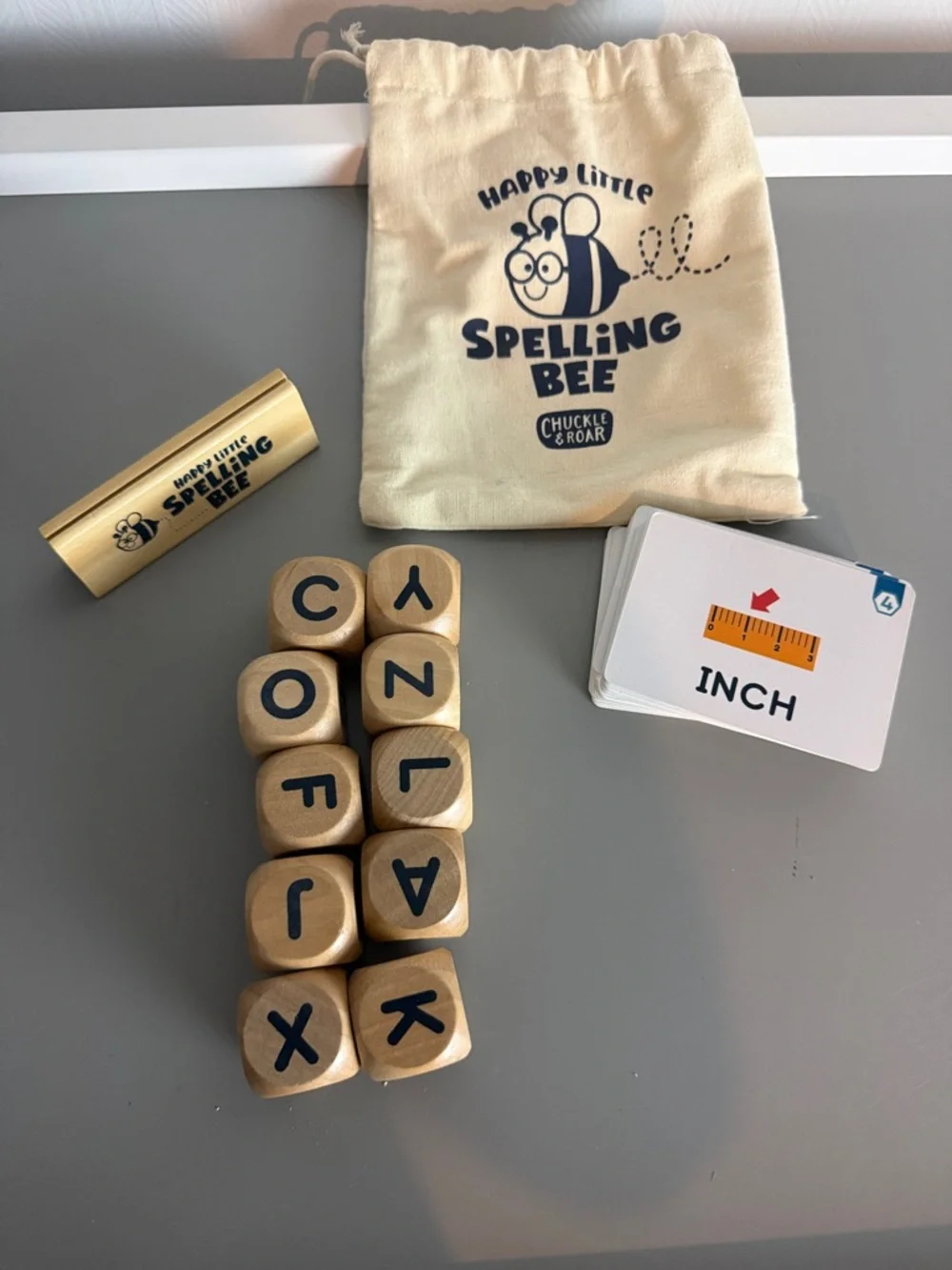 Kids Wooden Letter Game - Spelling Bee Set